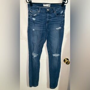 GARAGE Women's Blue Distressed Jeans